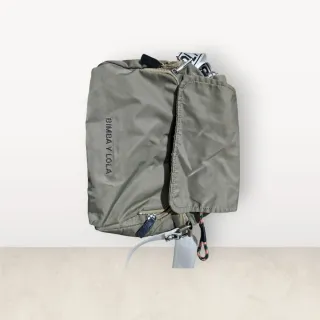 Bolso BIMBA Y LOLA verde militar y blanco