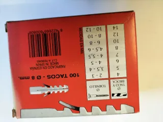 Caja 100 tacos de 8 mm