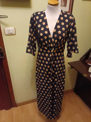 Vestido largo lunares