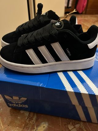 Adidas Campus Scarpe Uomo Nero Bianco