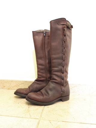 Botas de equitación de cuero marrón