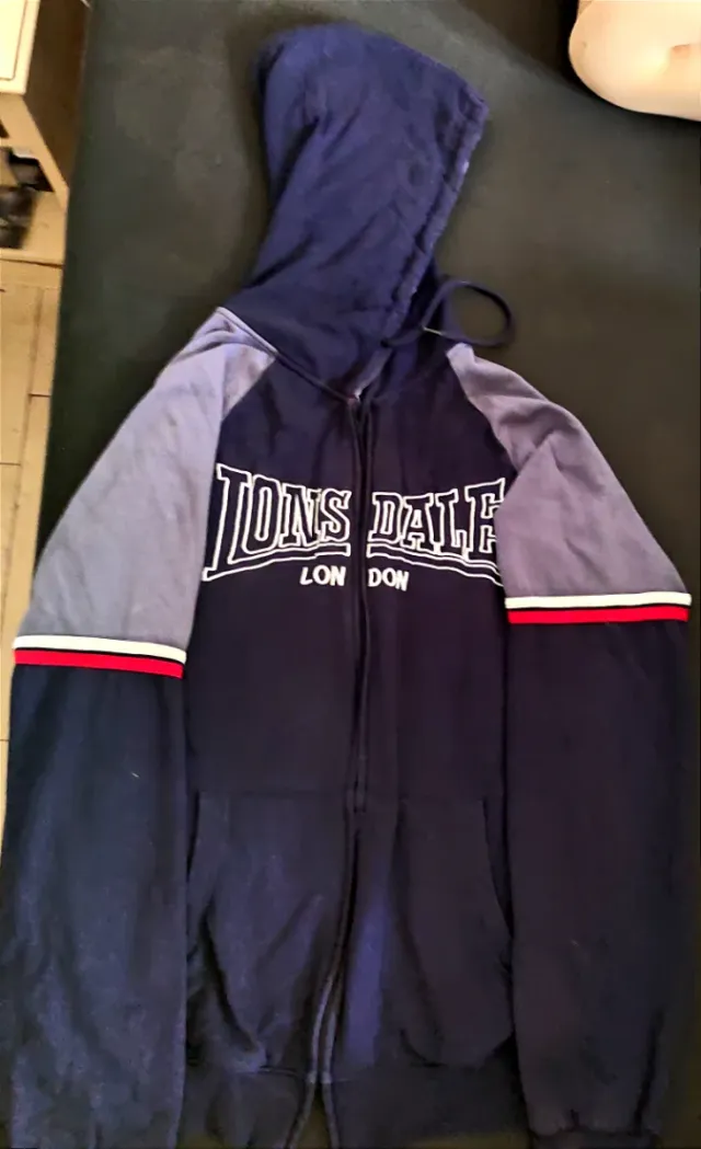 Tuta intera Lonsdale 2 pezzi cappuccio blu (L)