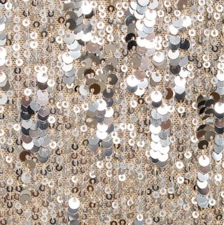 Vestido de fiesta lentejuelas plateadas Talla S