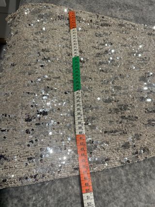 Vestido de fiesta lentejuelas plateadas Talla S