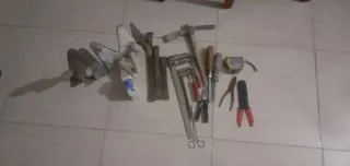 Lote de herramientas de construcción