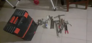 Lote de herramientas de construcción