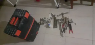 Lote de herramientas de construcción