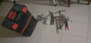 Lote de herramientas de construcción