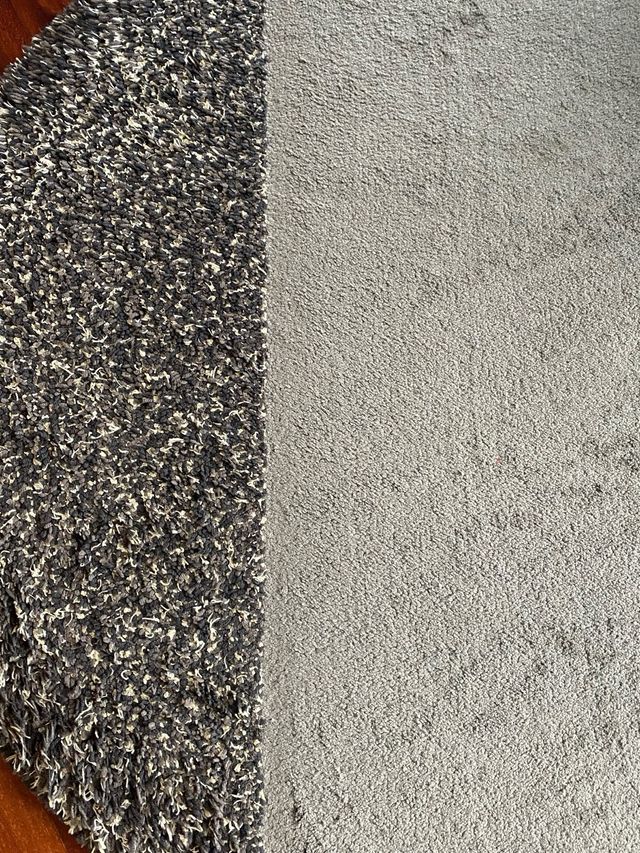 Tapete redondo cinza