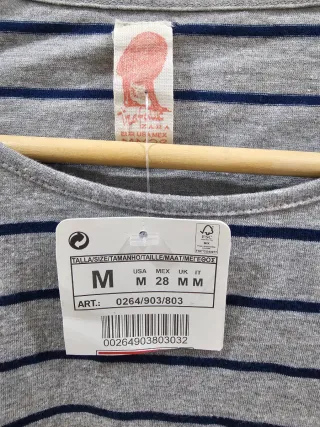 Camiseta rayas mujer M 100% algodón