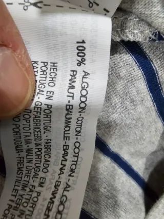 Camiseta rayas mujer M 100% algodón