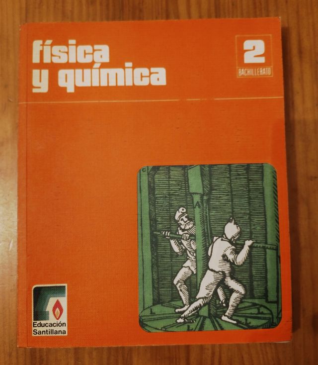 Física y química. Libro escolar antiguo