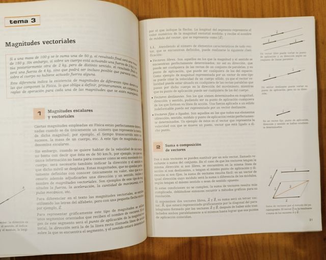 Física y química. Libro escolar antiguo