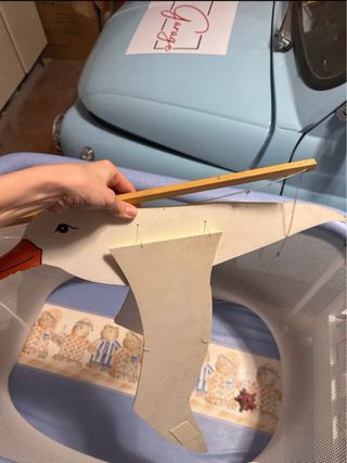 Gabbiano in legno decorativo