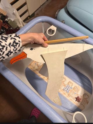 Gabbiano in legno decorativo