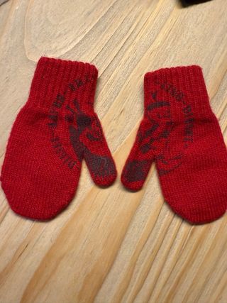 Manoplas lana niño rojas
