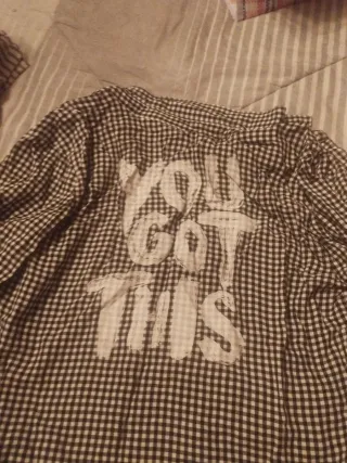 Camisa H&M cuadros blanco y negro