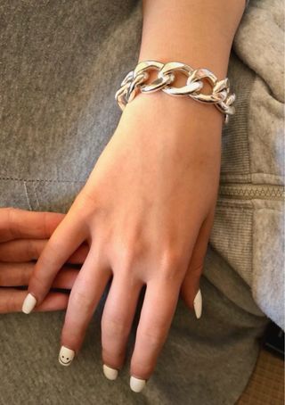 Pulsera eslabones plata muñeca pequeña