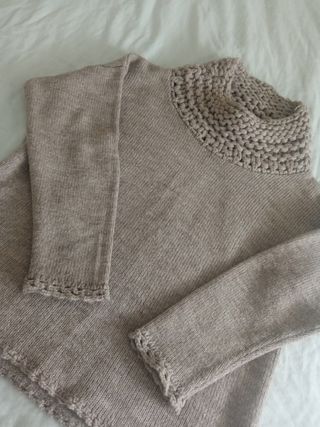 Jersey Cortefiel beige mujer invierno