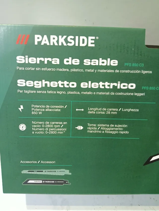 Sierra Sable PARKSIDE Eléctrica