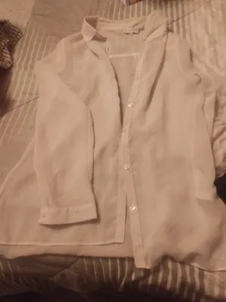 Blusa blanca transparente