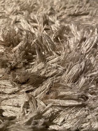 2 Tappeti rotondi a pelo lungo beige