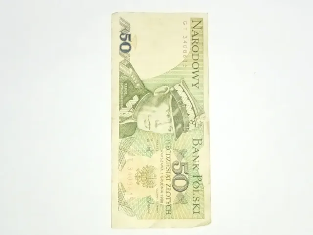Billete 50 Zlotych Polonia 1988 Coleccionismo
