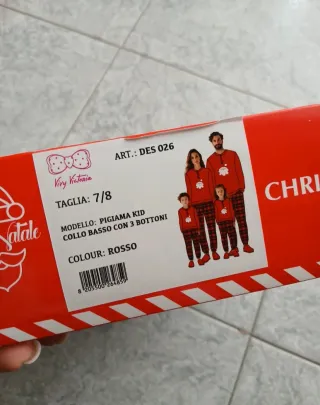 Pigiama Natale Bambino/a Rosso