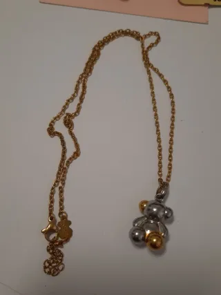 Collar Tous Oso Plata y baño de Oro