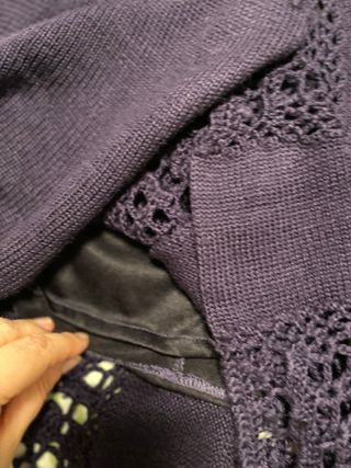 Falda de lana morada