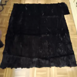 Manta de piel negra