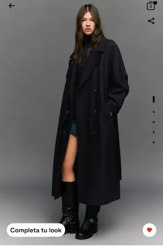 Abrigo extra largo de Bershka