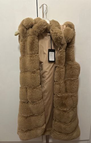 Giacca in denim con gilet in pelliccia