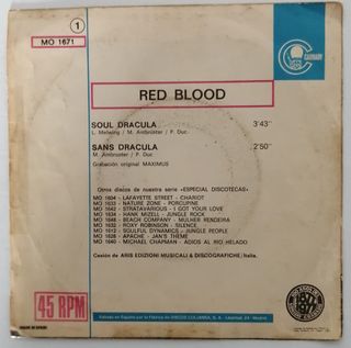Vinilo Single Red Blood - Soul Dracula