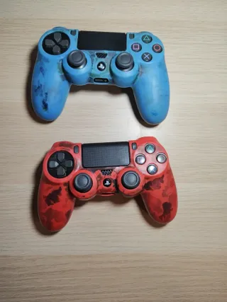 Mandos PS4 (PlayStation 4) Azul y Rojo