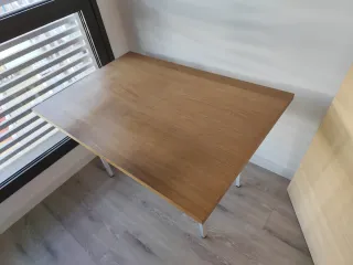 Mesa madera patas metal 120x80x73 cm