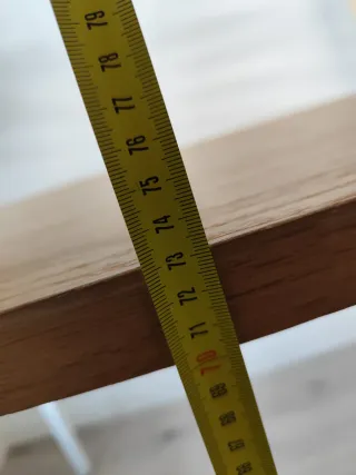 Mesa madera patas metal 120x80x73 cm