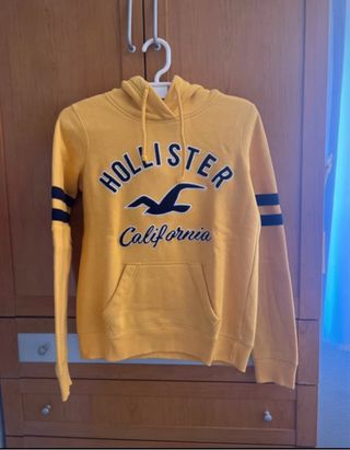 Sudadera de Hollister amarilla de mujer