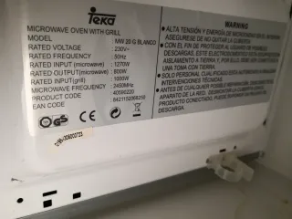 Microondas Teka MW20G Blanco 800W