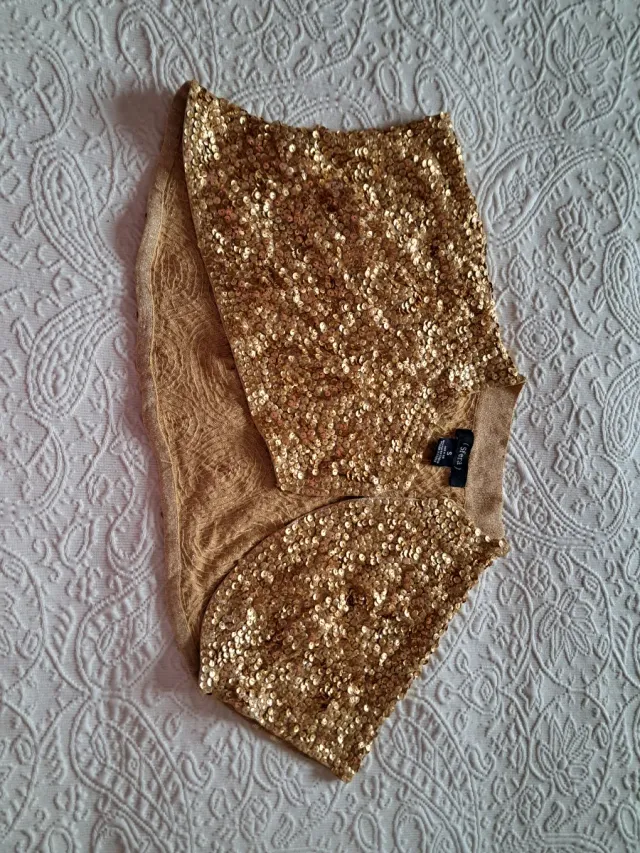 Torera Sfera lentejuelas doradas Talla S