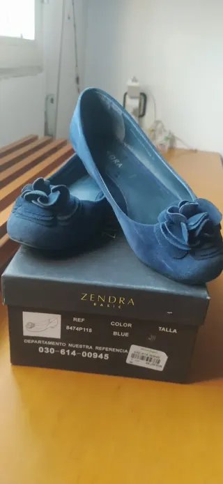 Zapatos planos ZENDRA BASIC azul talla 39