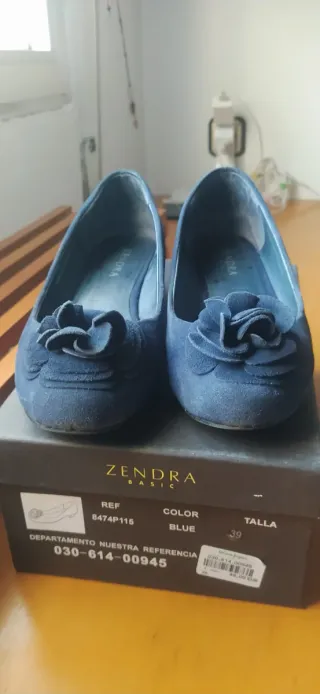 Zapatos planos ZENDRA BASIC azul talla 39