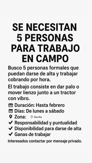 trabajo en el campo