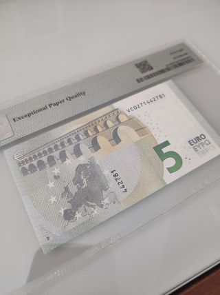 Billete 5 Euro Europa PMG 68