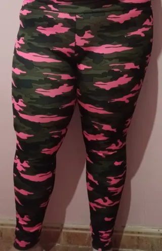 Leggings camuflaje rosa y verde