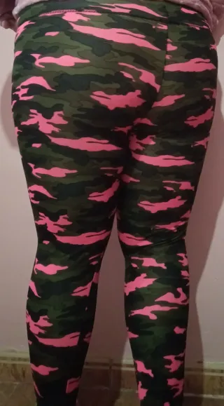 Leggings camuflaje rosa y verde
