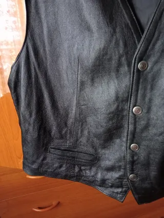 Gilet in vera pelle - Vintage