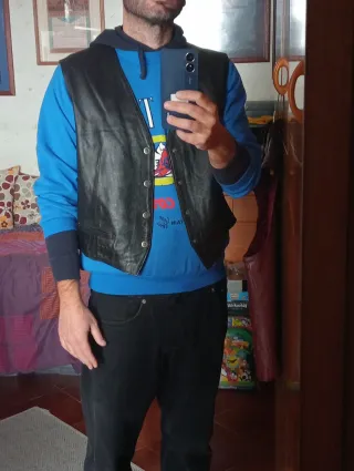 Gilet in vera pelle - Vintage