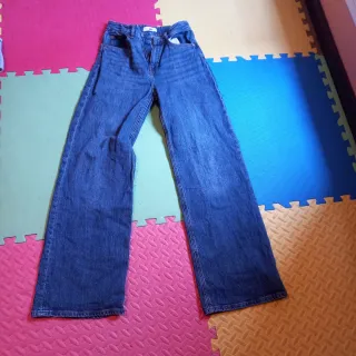 Pantalón vaquero ancho mujer