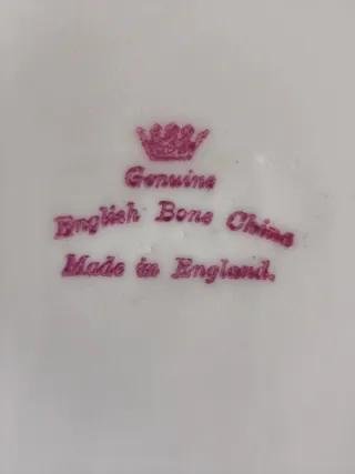 Plato de porcelana inglesa decorado